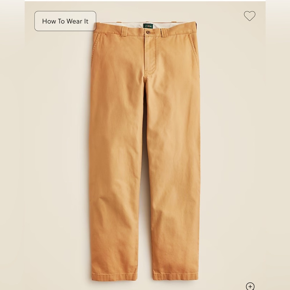 J. Crew Sandstone Khaki Canvas Classic Fit Pants 30x30. NWT